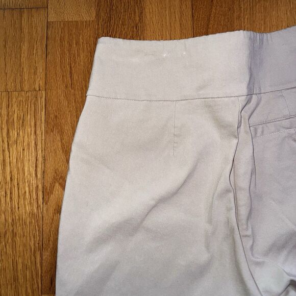 J. McLaughlin Women's Pull On Ankle Pants Split Sides Beige Sz 4 Preppy Classic - Picture 14 of 16